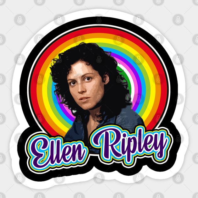 Ellen Ripley as played by Sigourney Weaver in the Alien movie franchise Sticker by hauntedjack